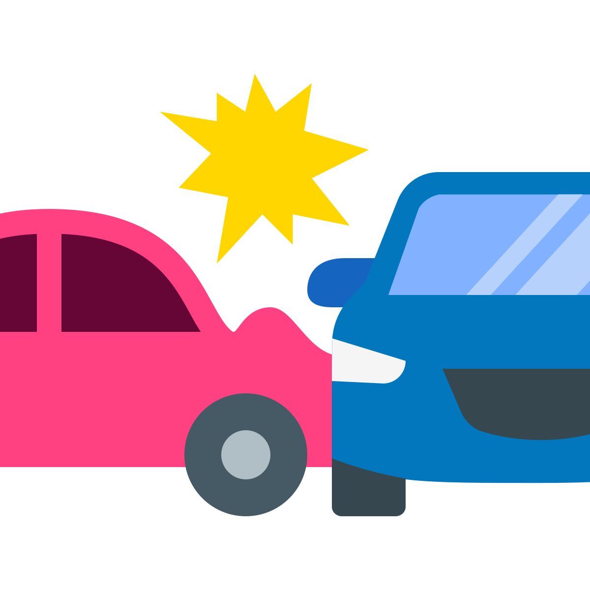 color style car crash icon