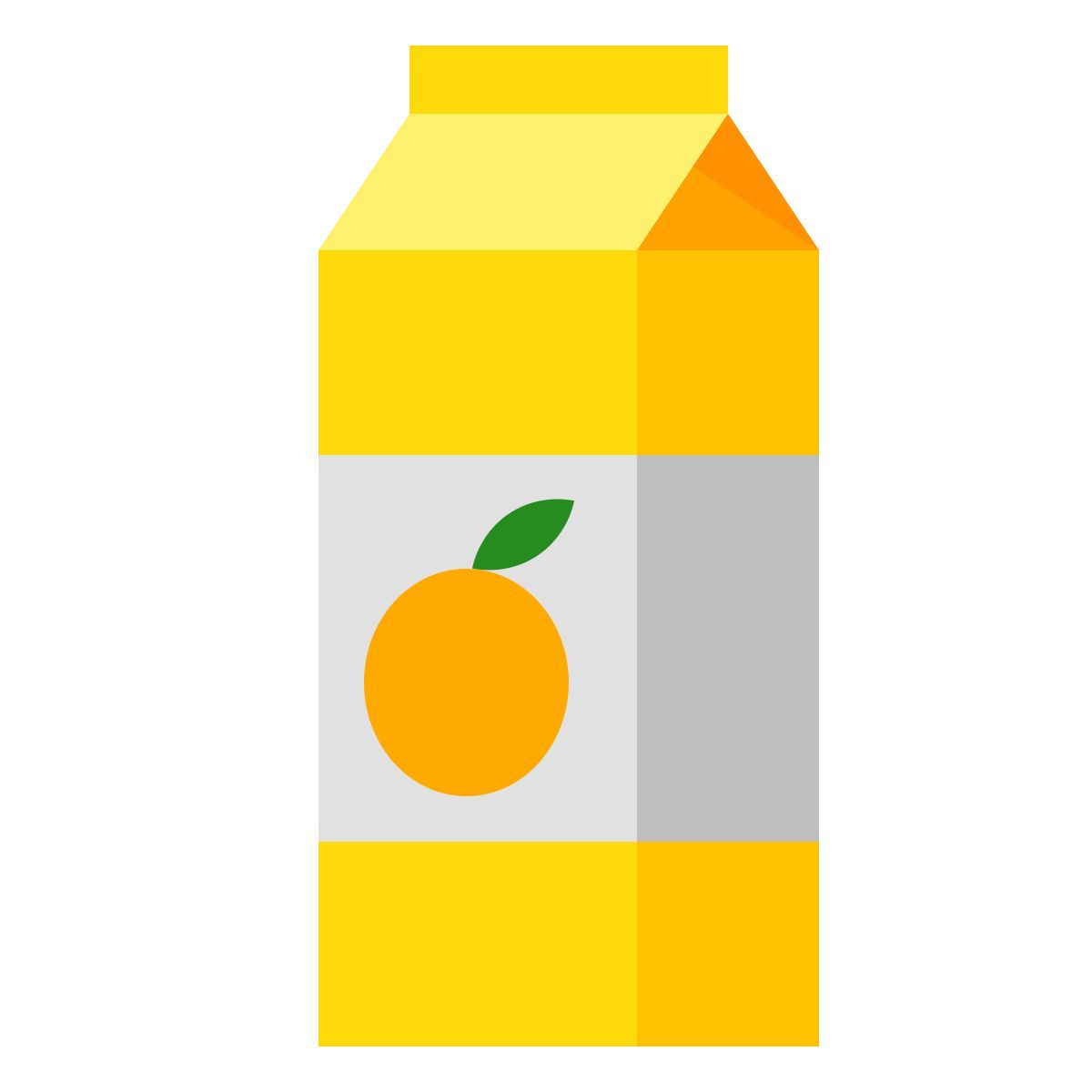 color style carton of orange juice icon