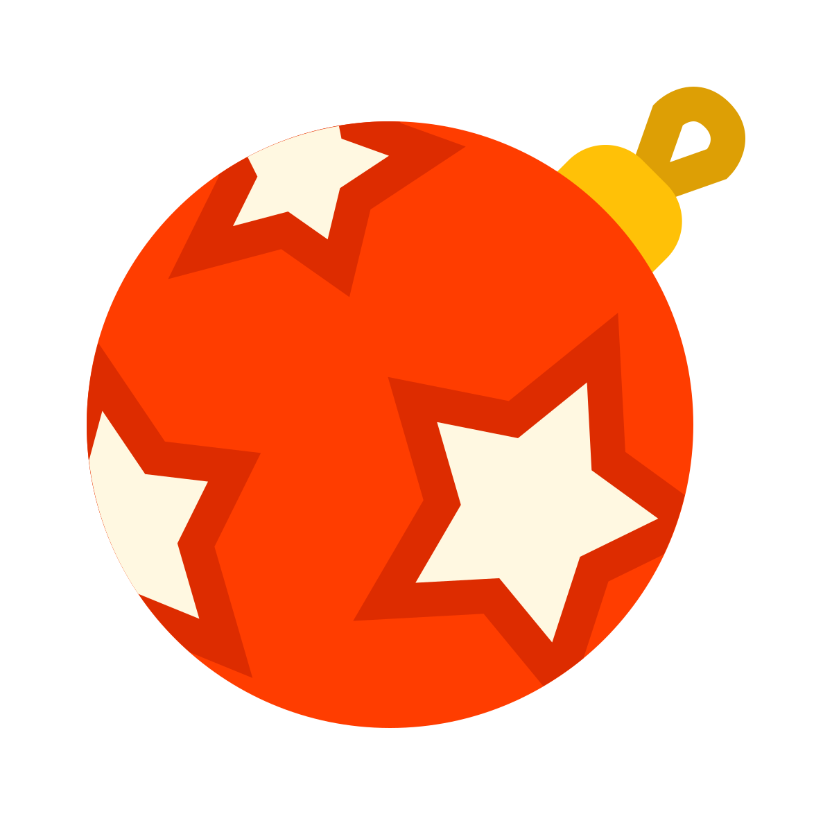 color style christmas ball icon