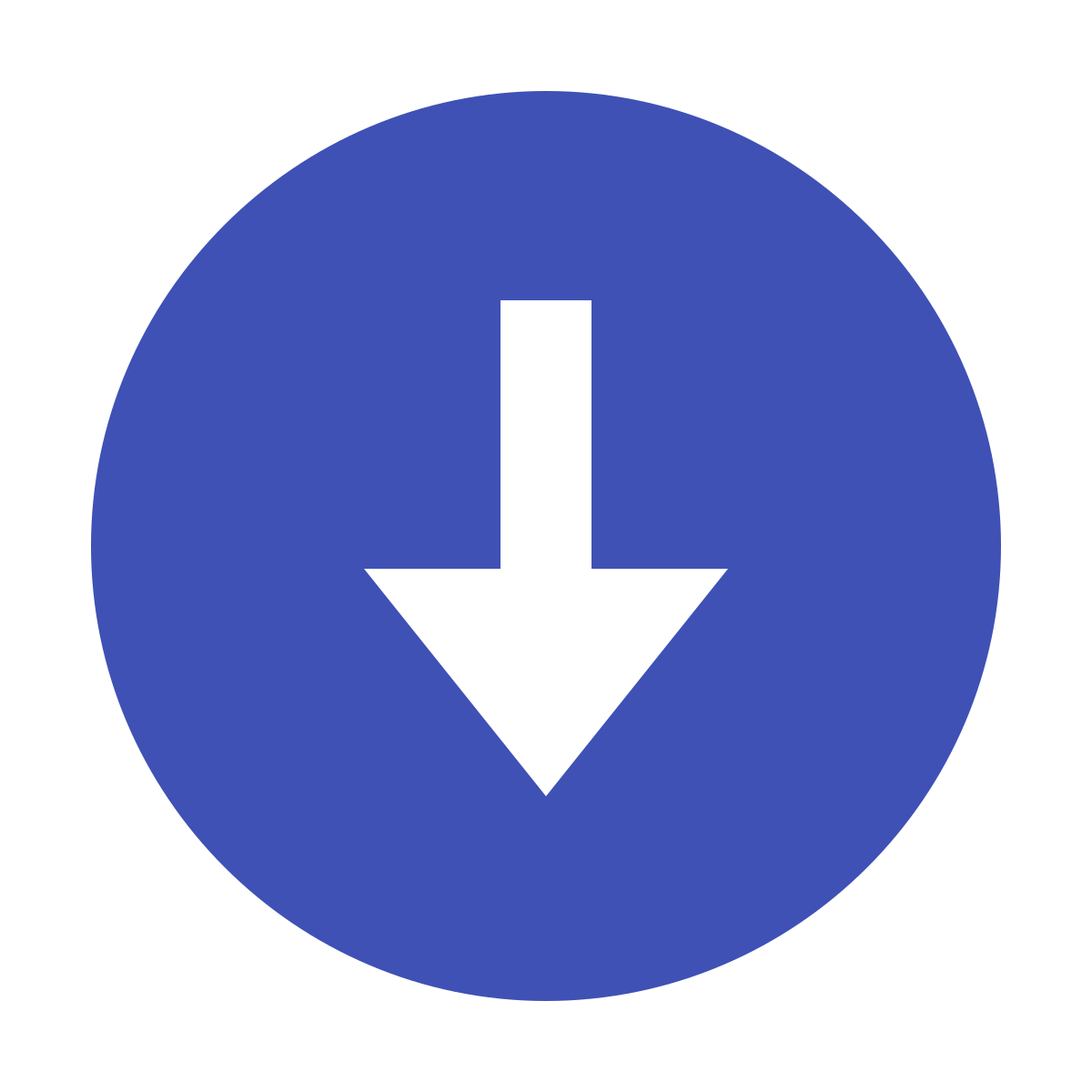 color style circled down  v3 icon