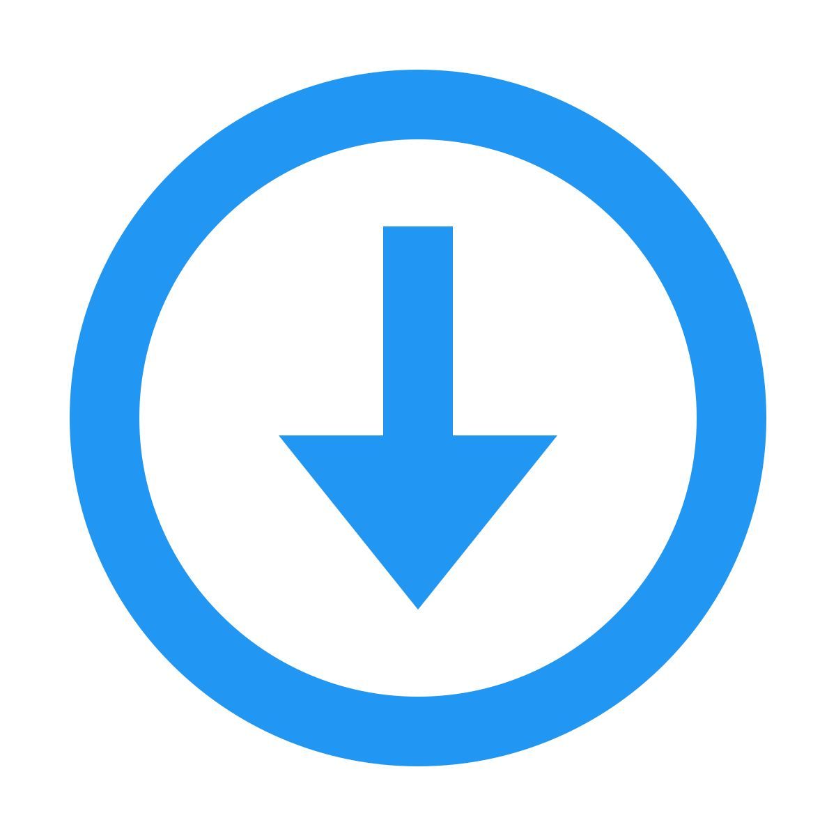 color style abajo en círculo 2 icon