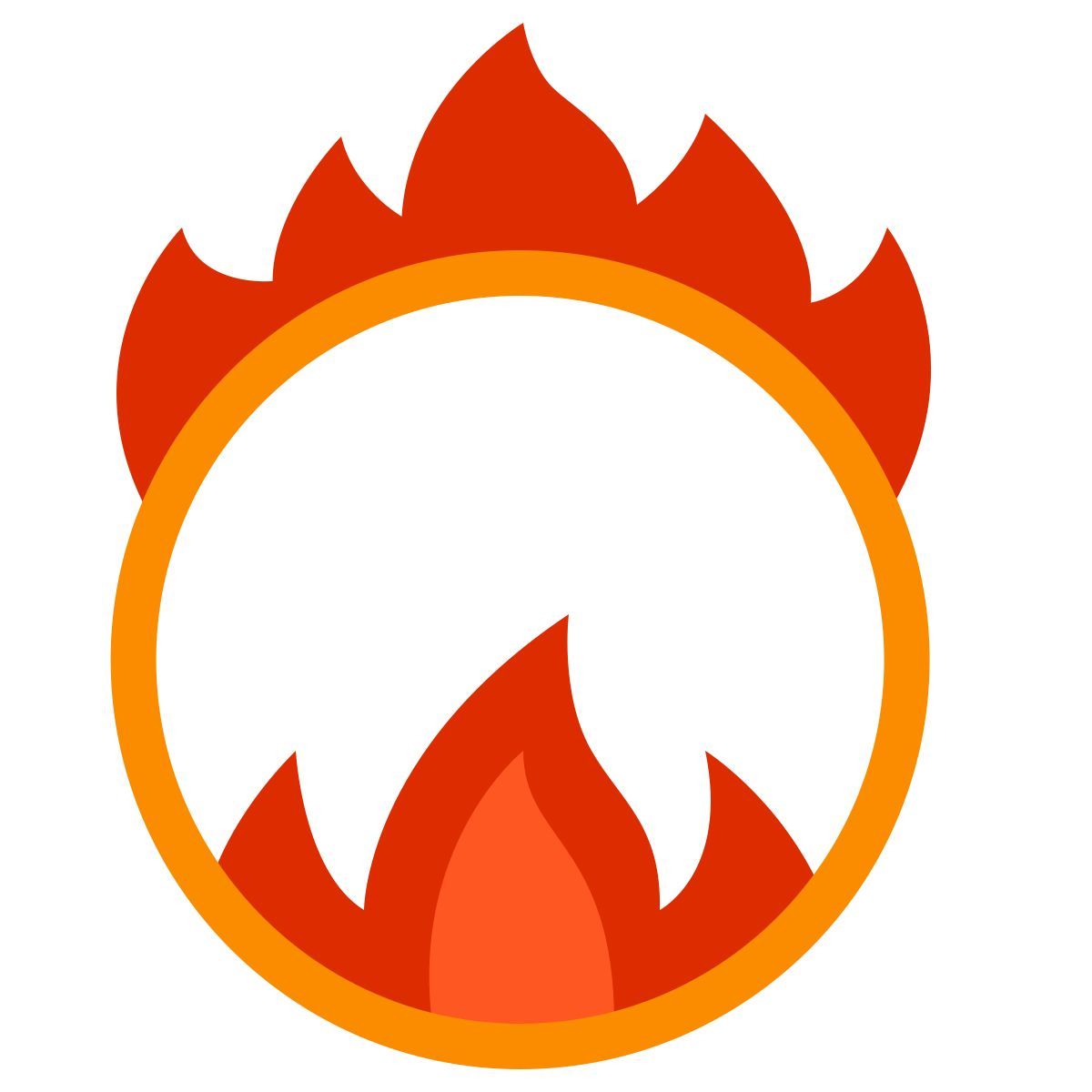 color style circus ring of fire icon