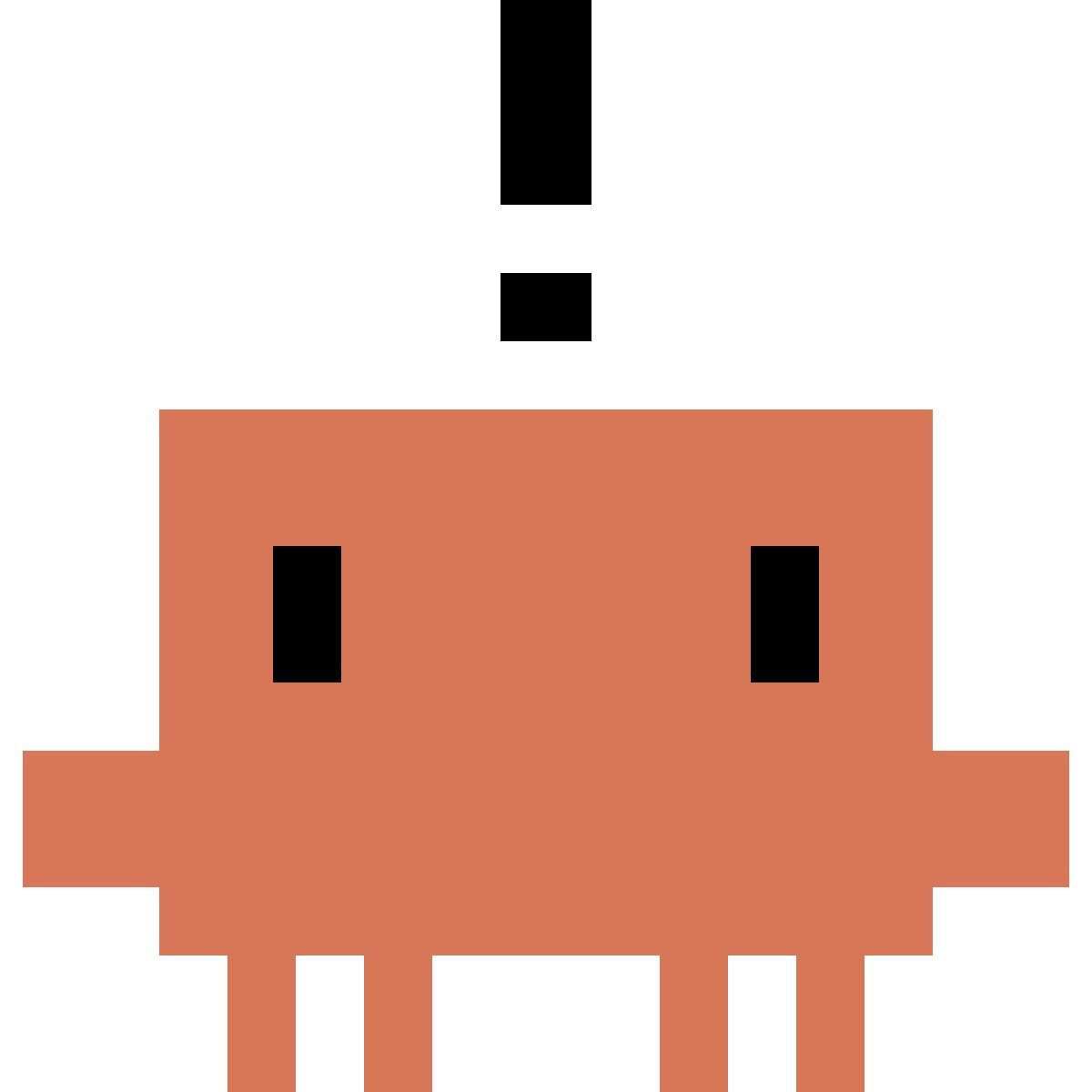 color style clawd exclamation mark icon