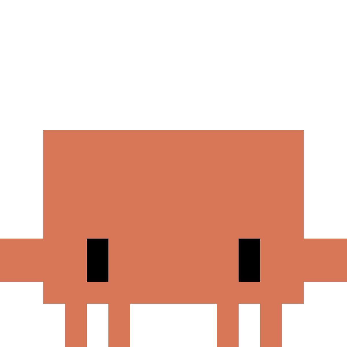 color style clawd looking down icon