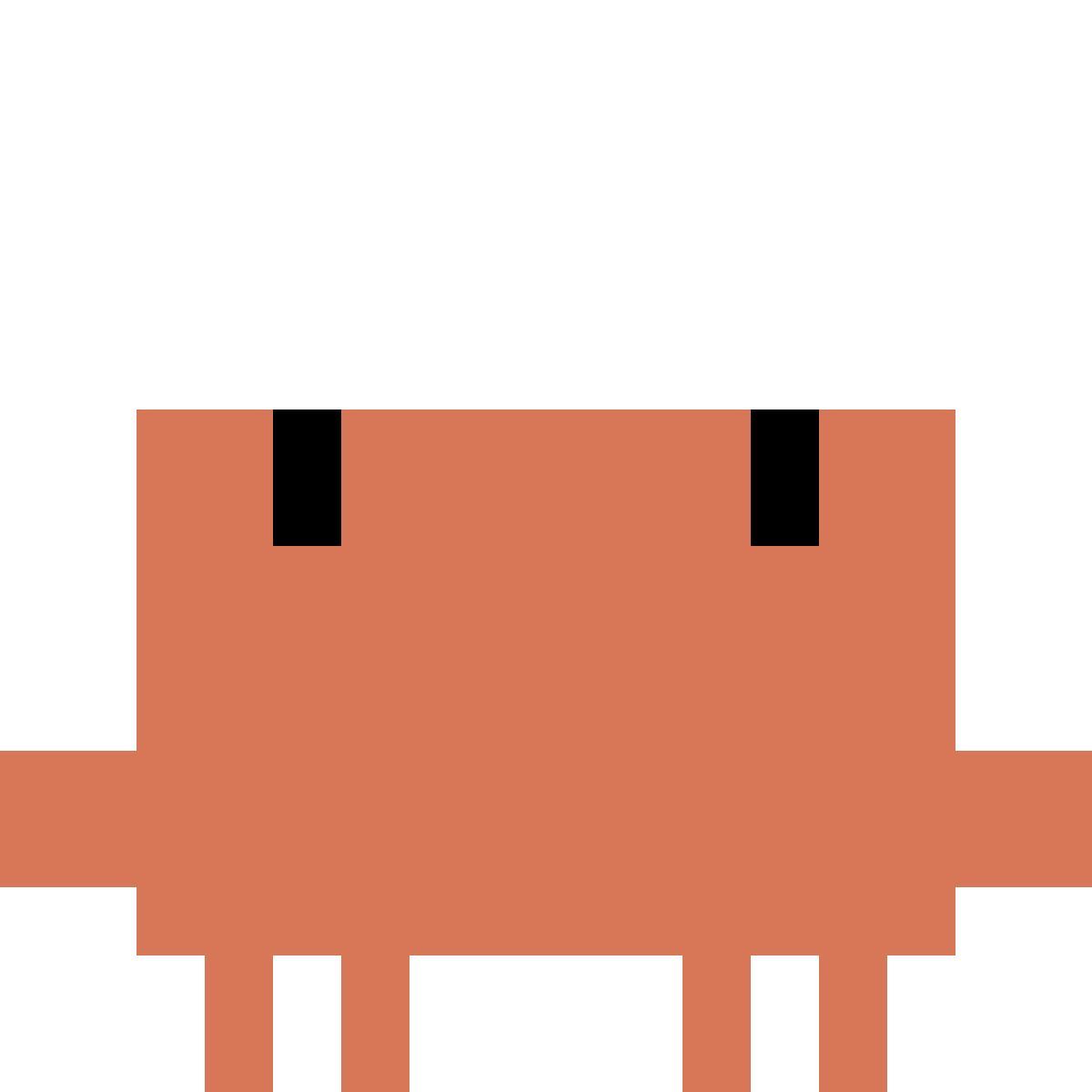 color style clawd looking up icon