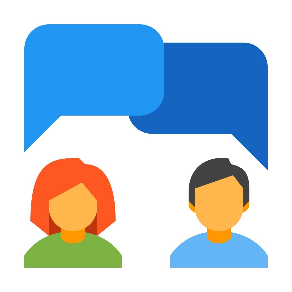 color style colaboración hombre mujer icon