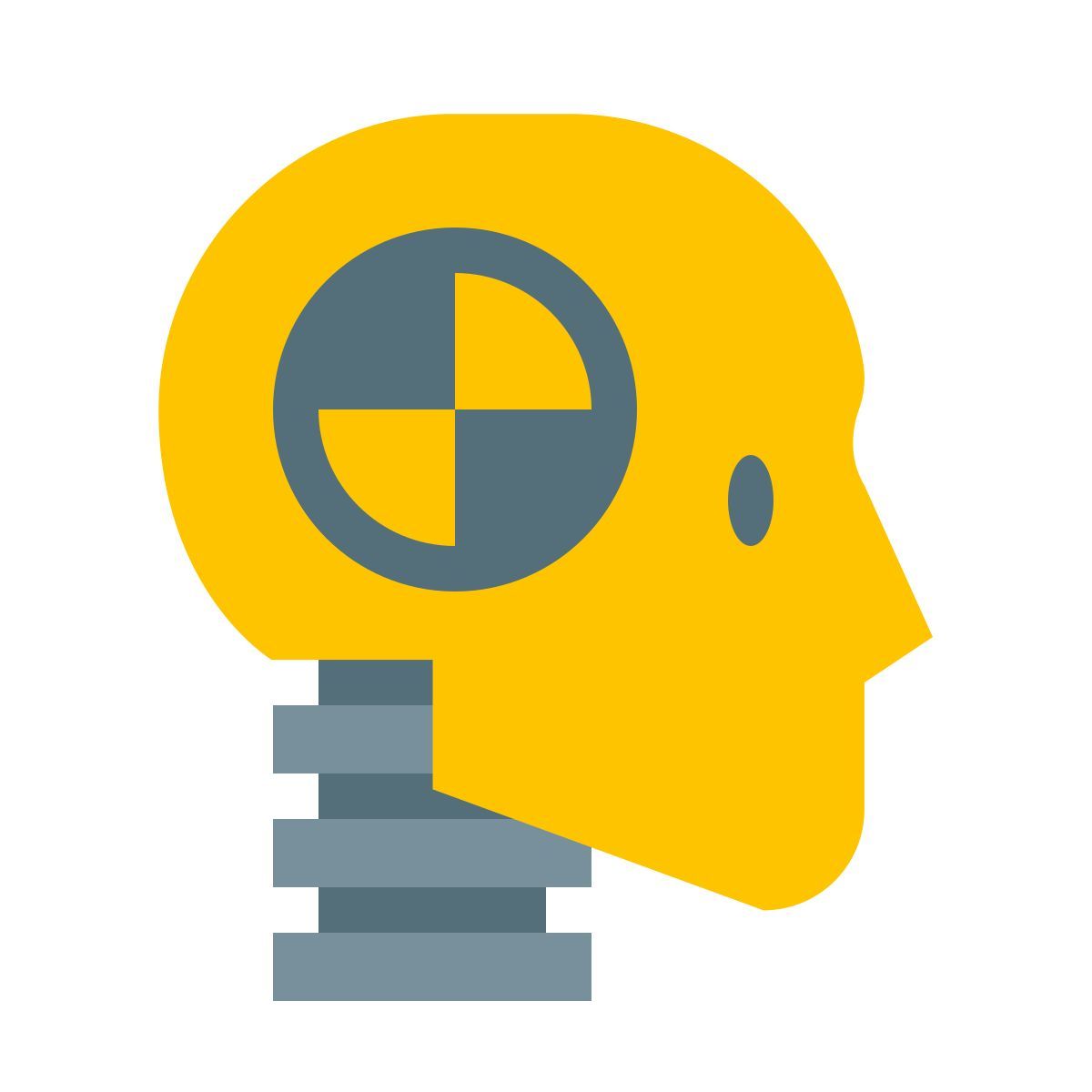 color style crash test dummy icon