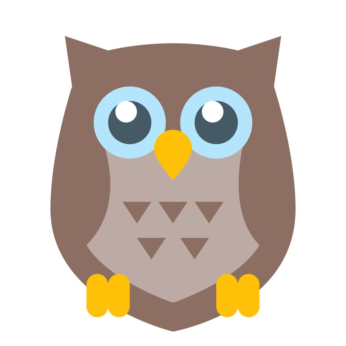 color style cute owl icon