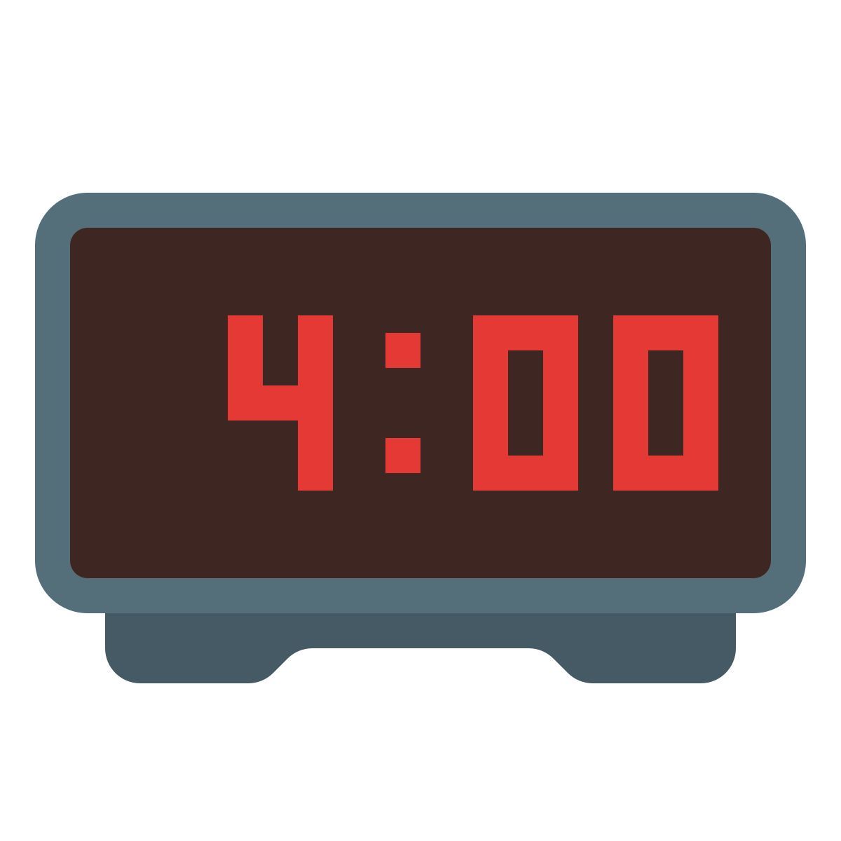 color style digital clock icon