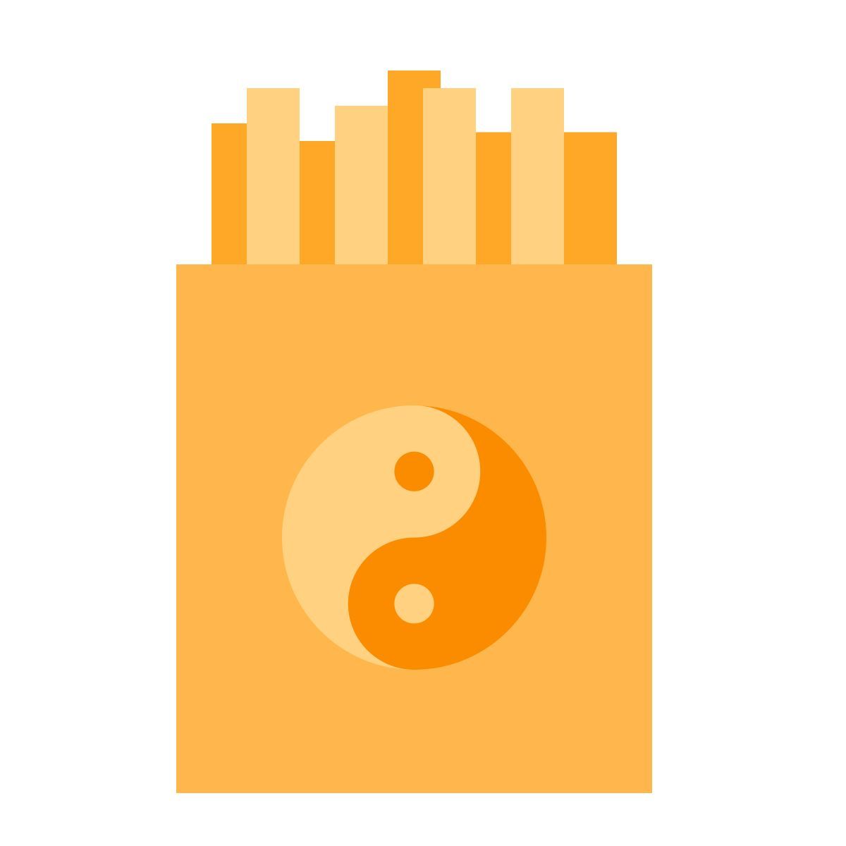 color style divination sticks icon