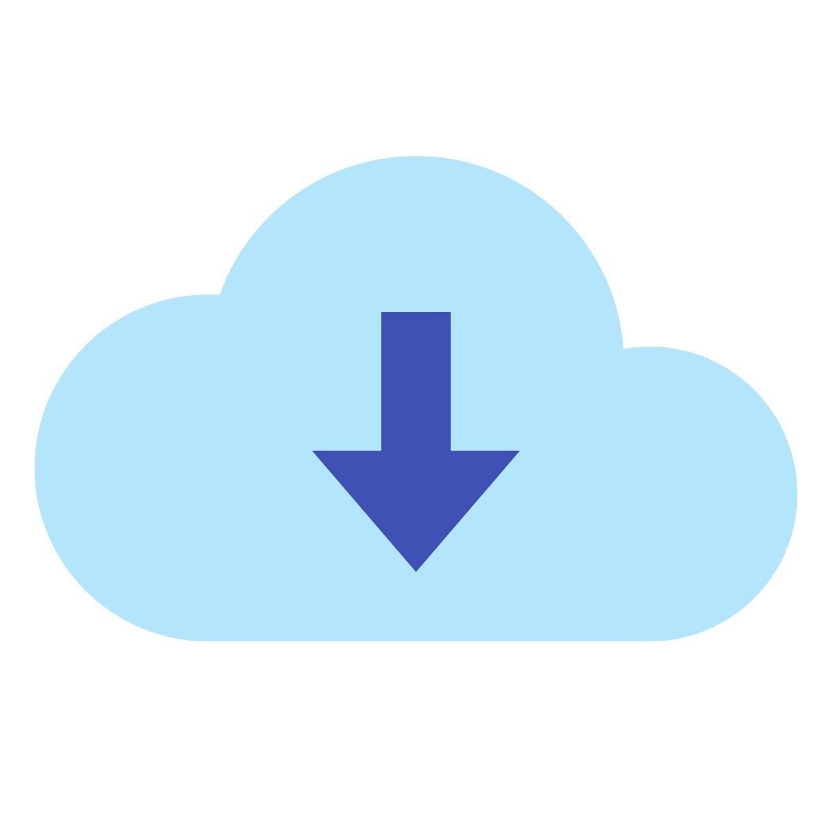 color style download from the cloud icon