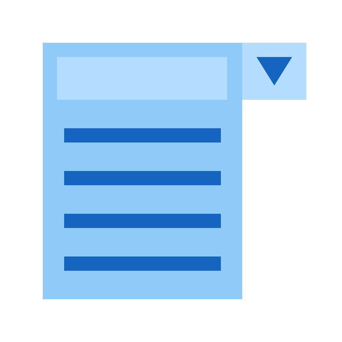 color style dropdown menu icon