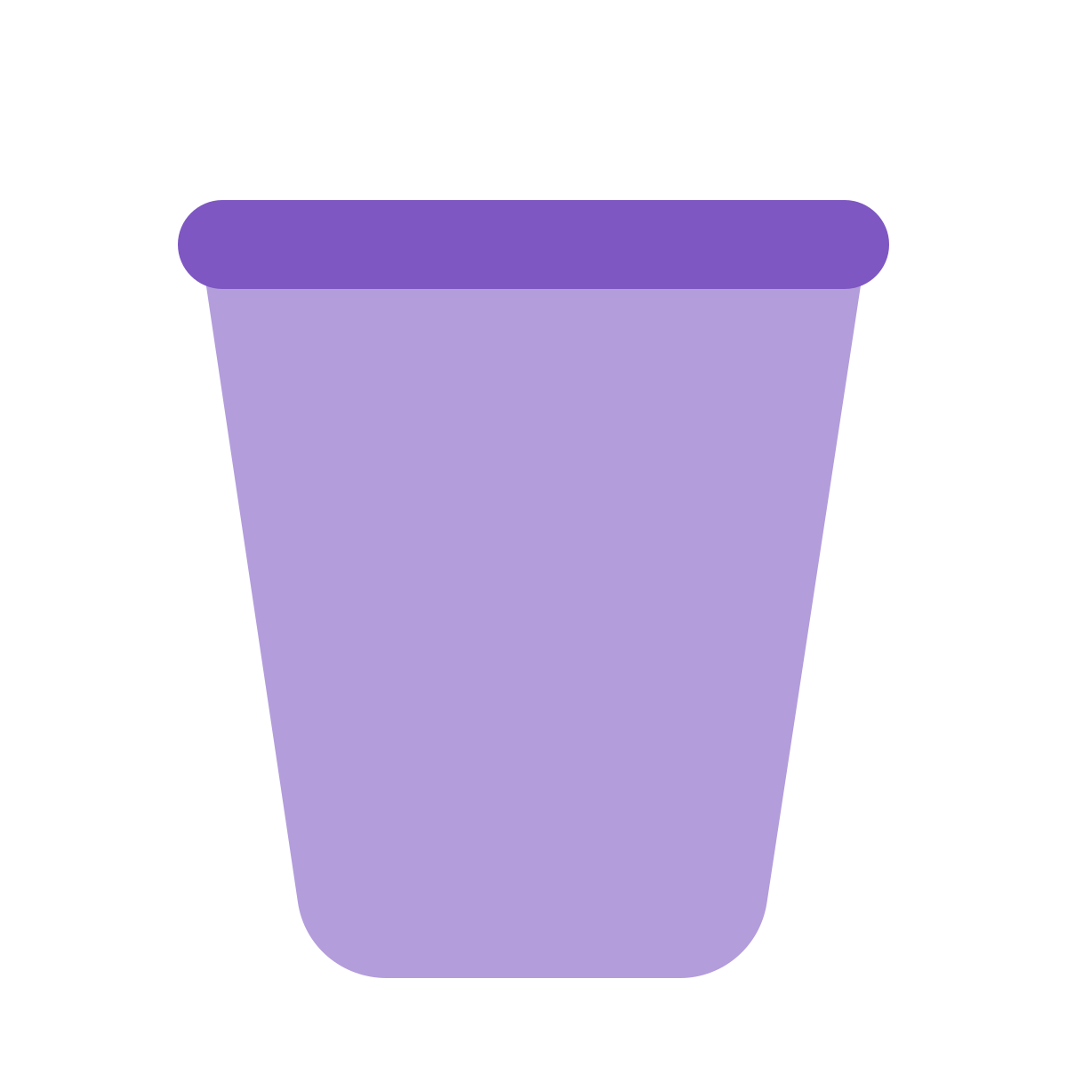 color style empty trash  v2 icon