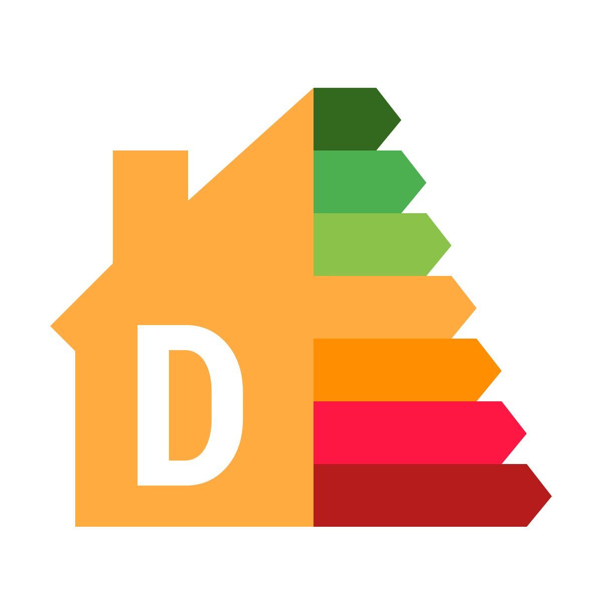 color style eficiência energética d icon