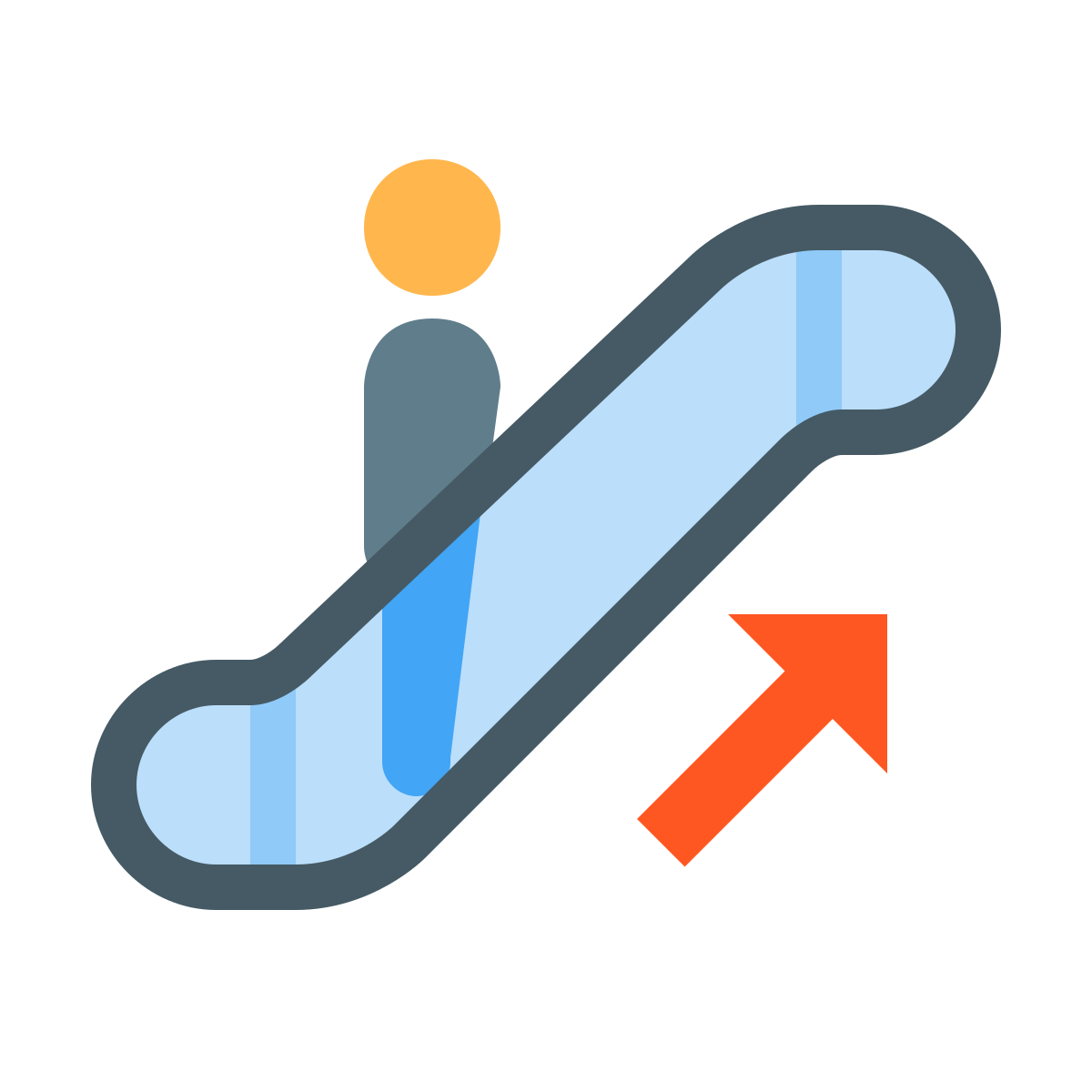 color style escalator up  v2 icon