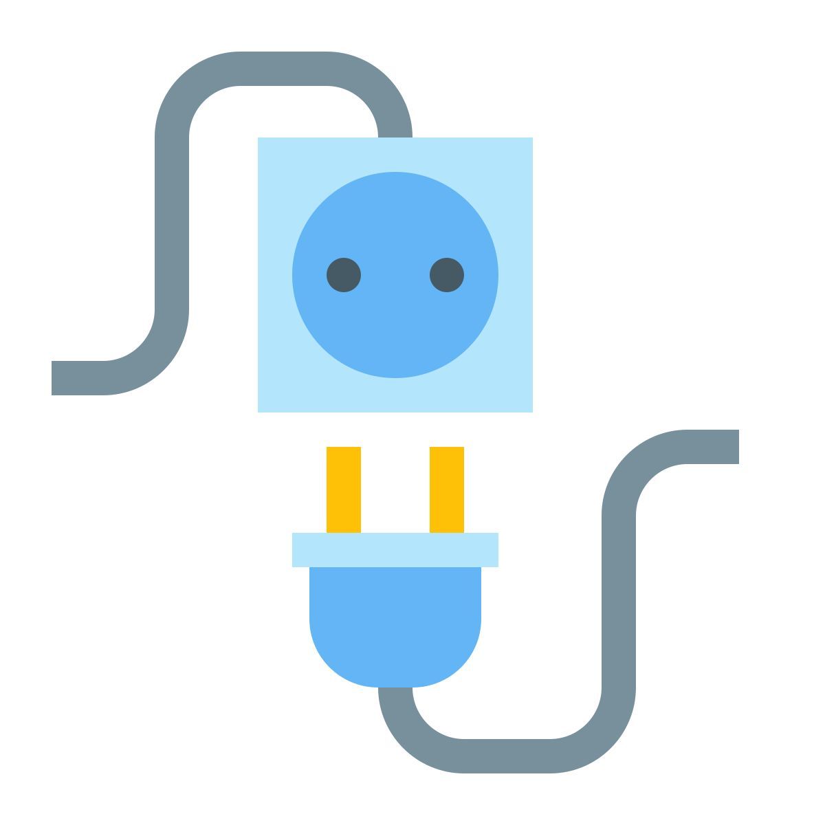 color style extension cord icon