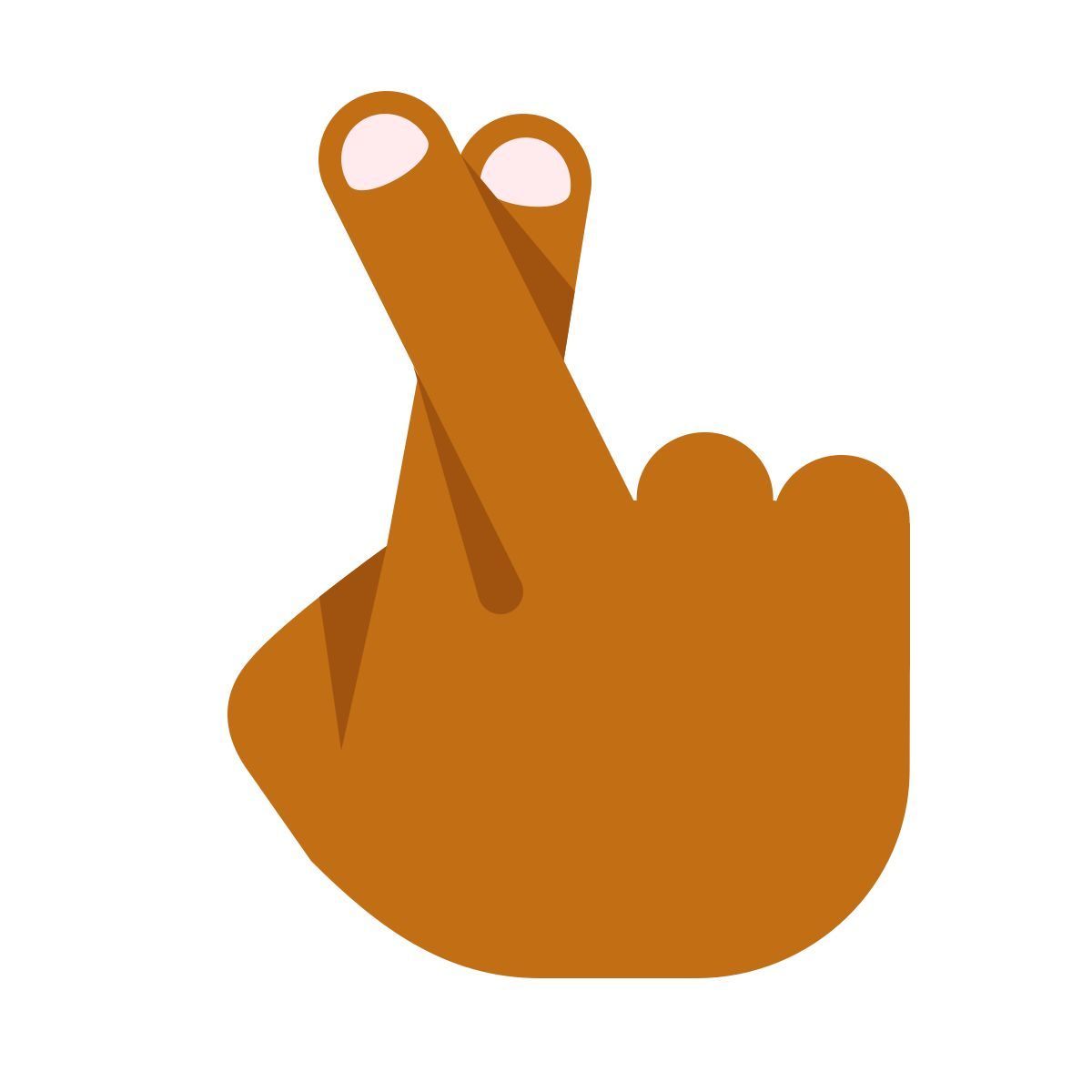 color style pele dedos cruzados tipo 5 icon