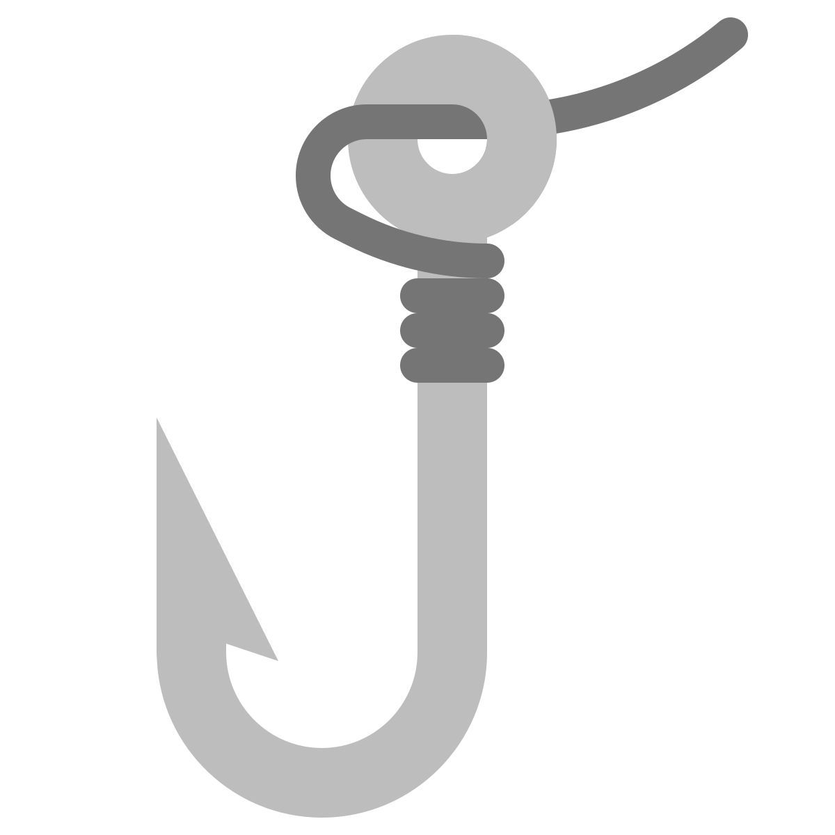 color style рыболовный крючок icon