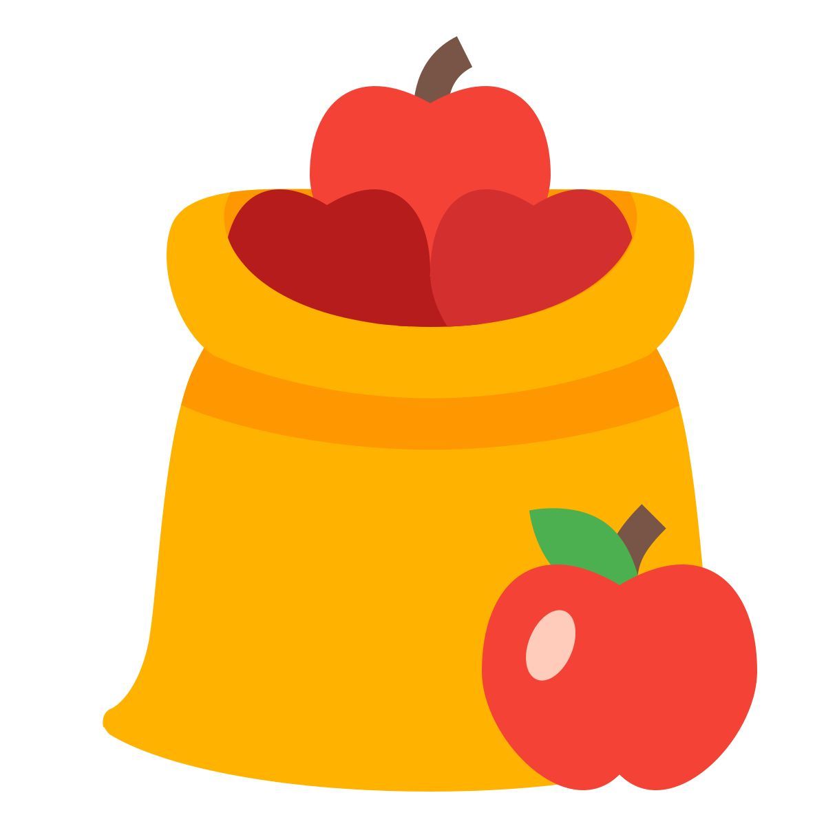 color style sacchetto di frutta icon