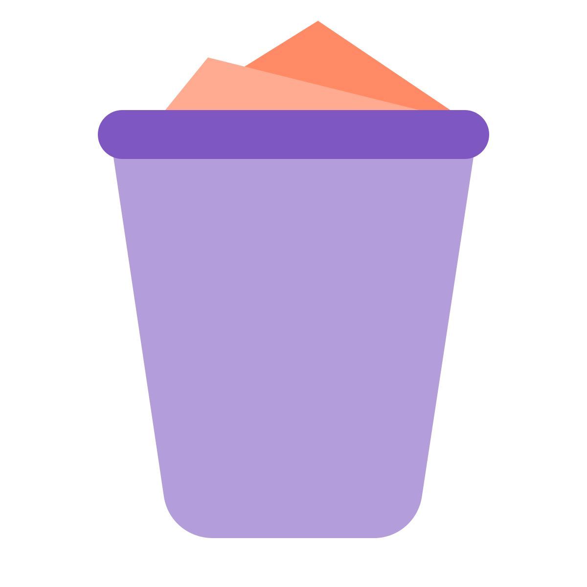 color style full trash icon