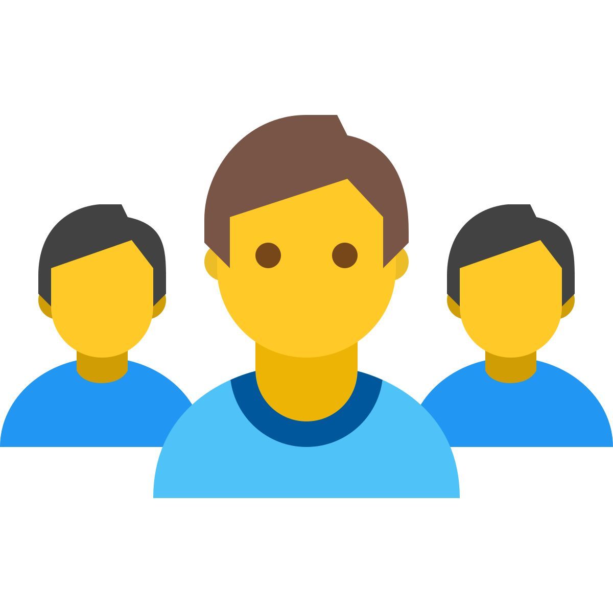color style three people icon