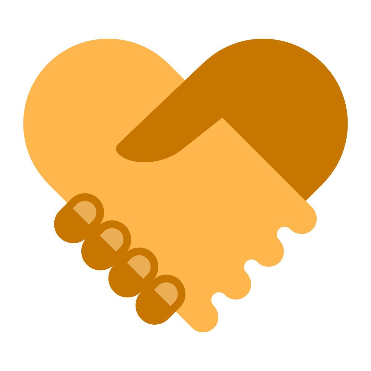 color style cœur poignée de main icon