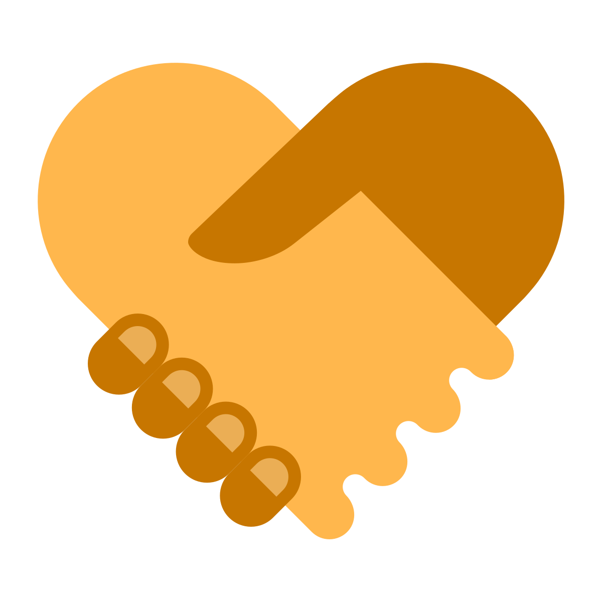 color style handshake heart icon