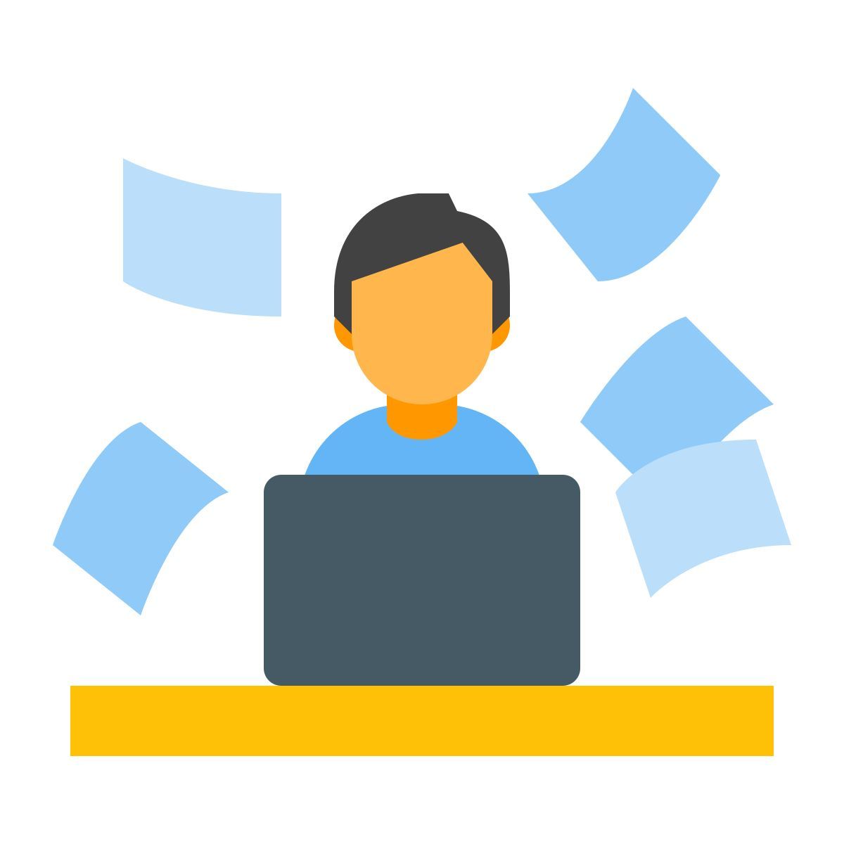 color style hard working icon