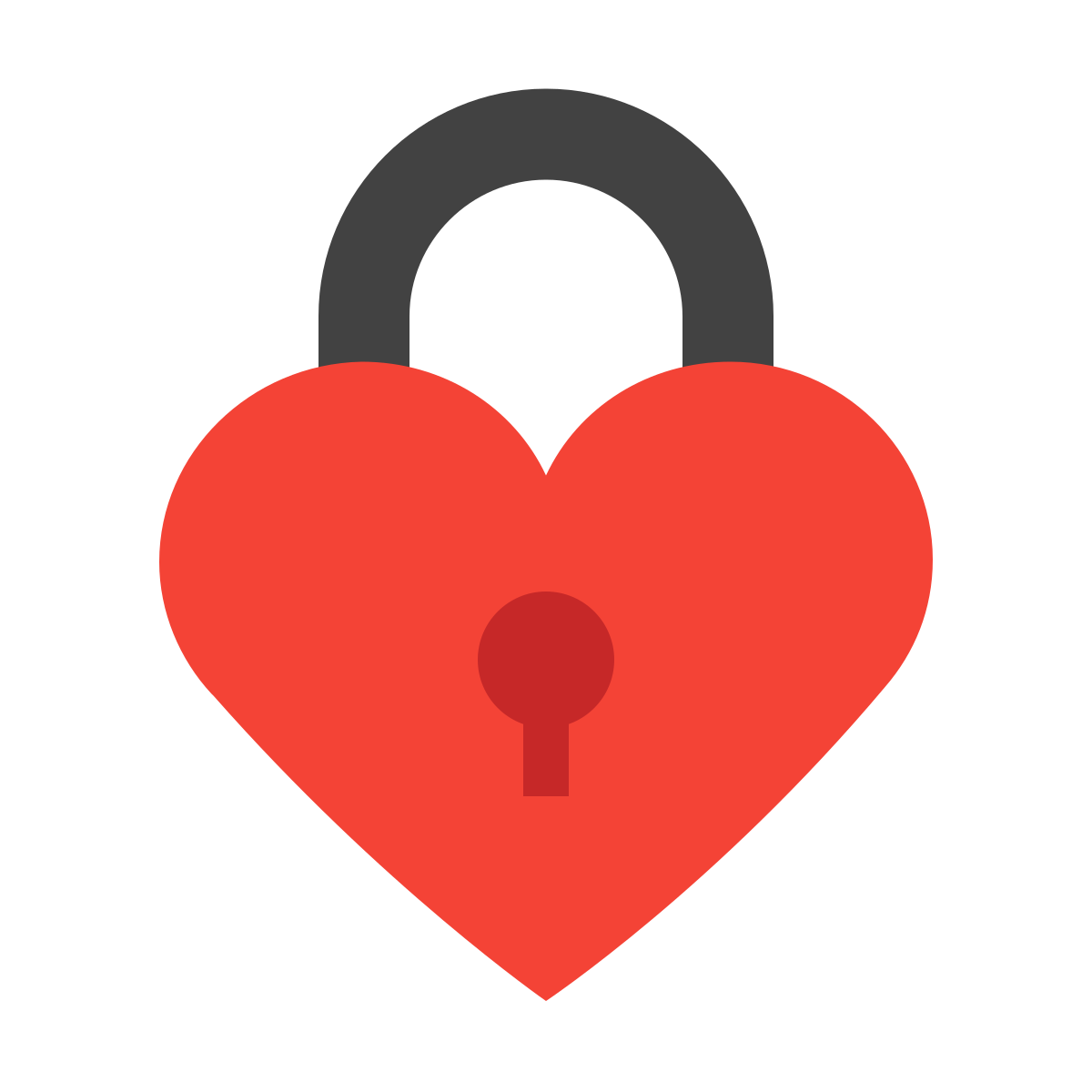 color style heart lock  v2 icon