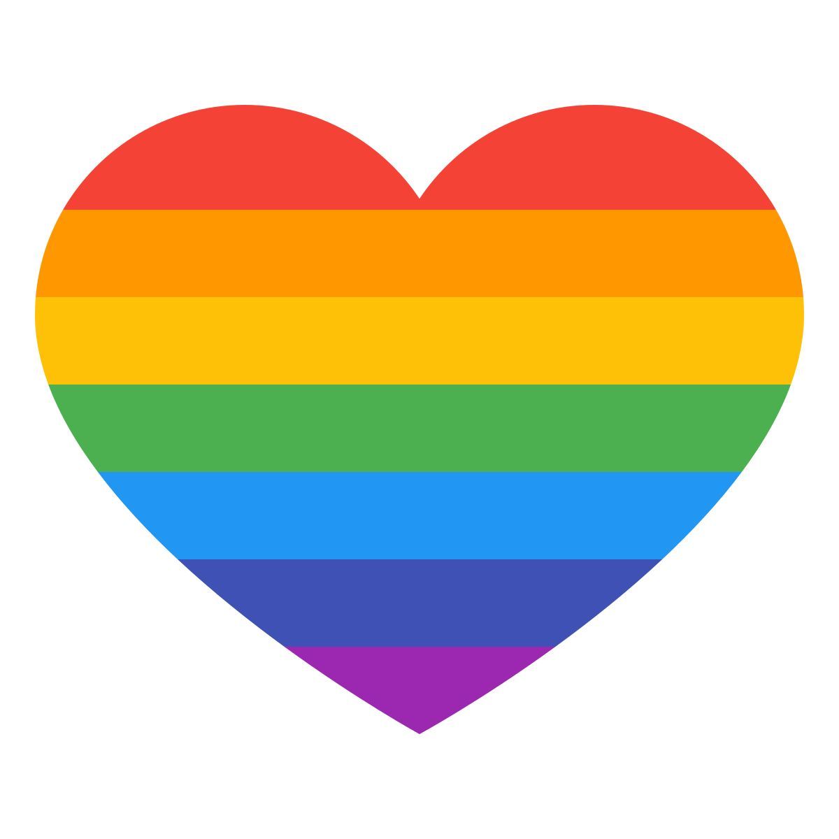 color style heart rainbow icon