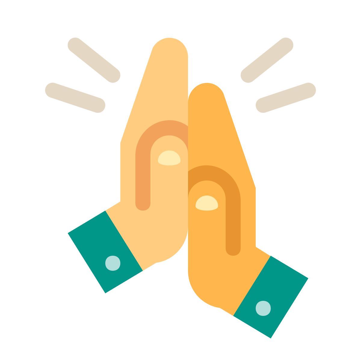 color style high five icon