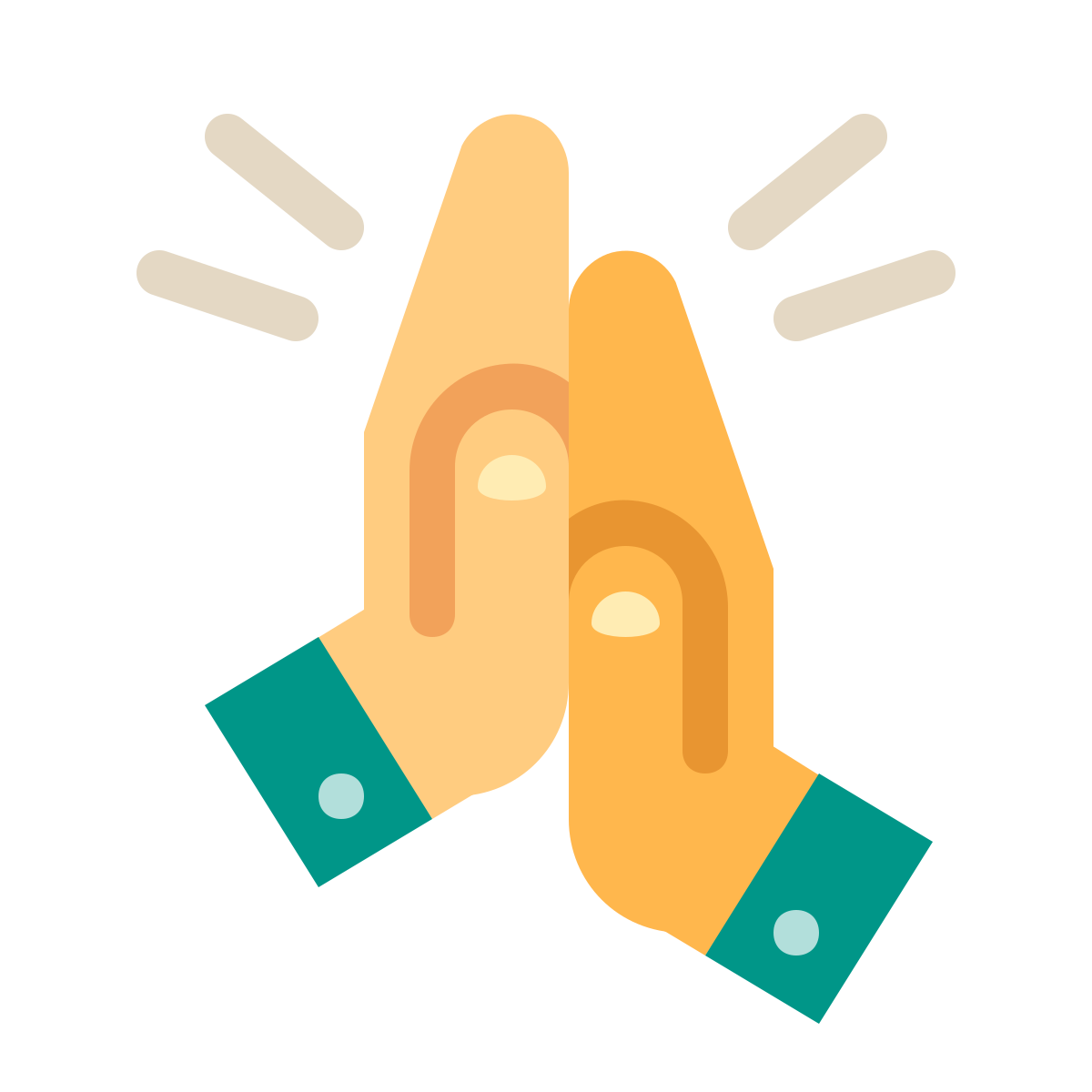 color style high five  v2 icon
