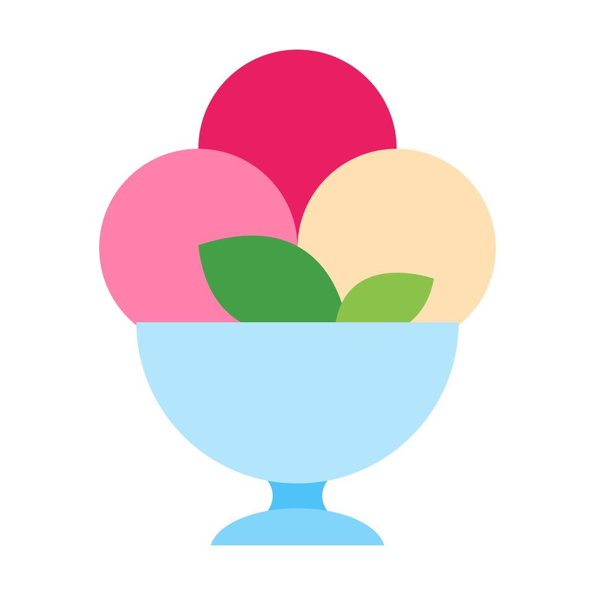 color style 아이스크림 그릇 icon