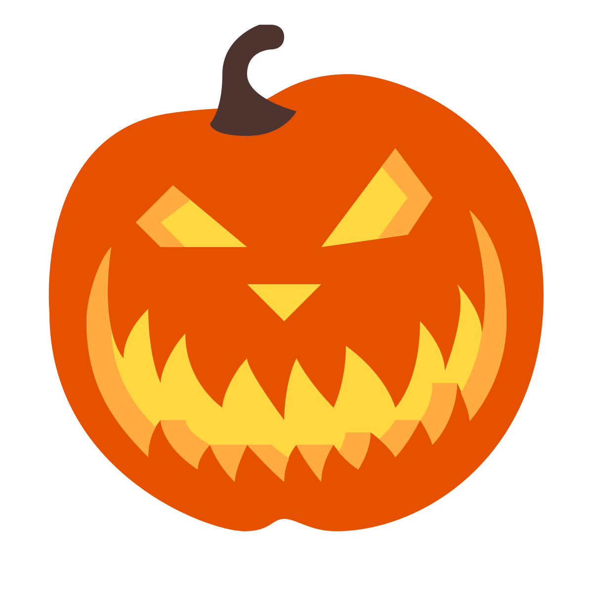 color style jack o lantern icon