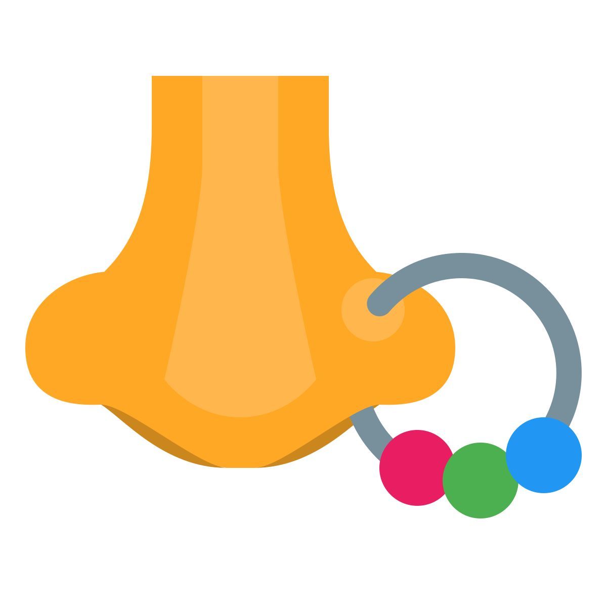 color style bijoux nez icon