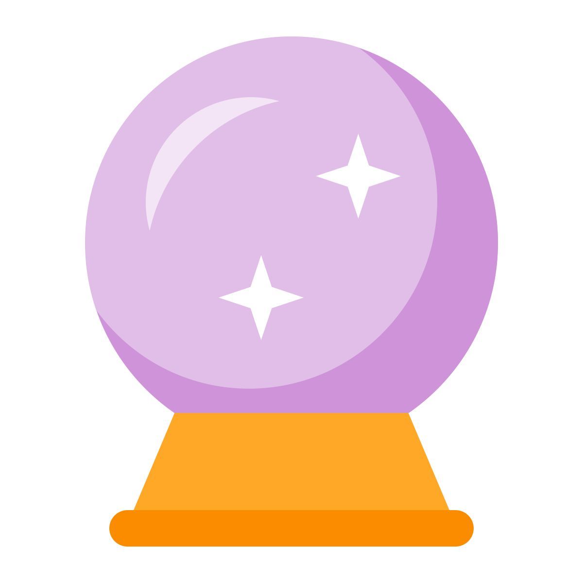 color style magic crystal ball icon