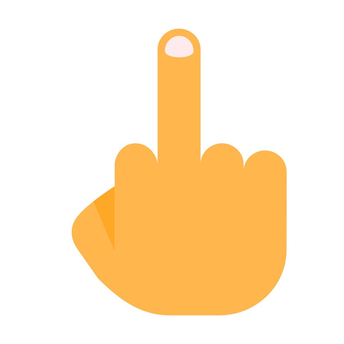 color style mittelfinger hauttyp 2 icon