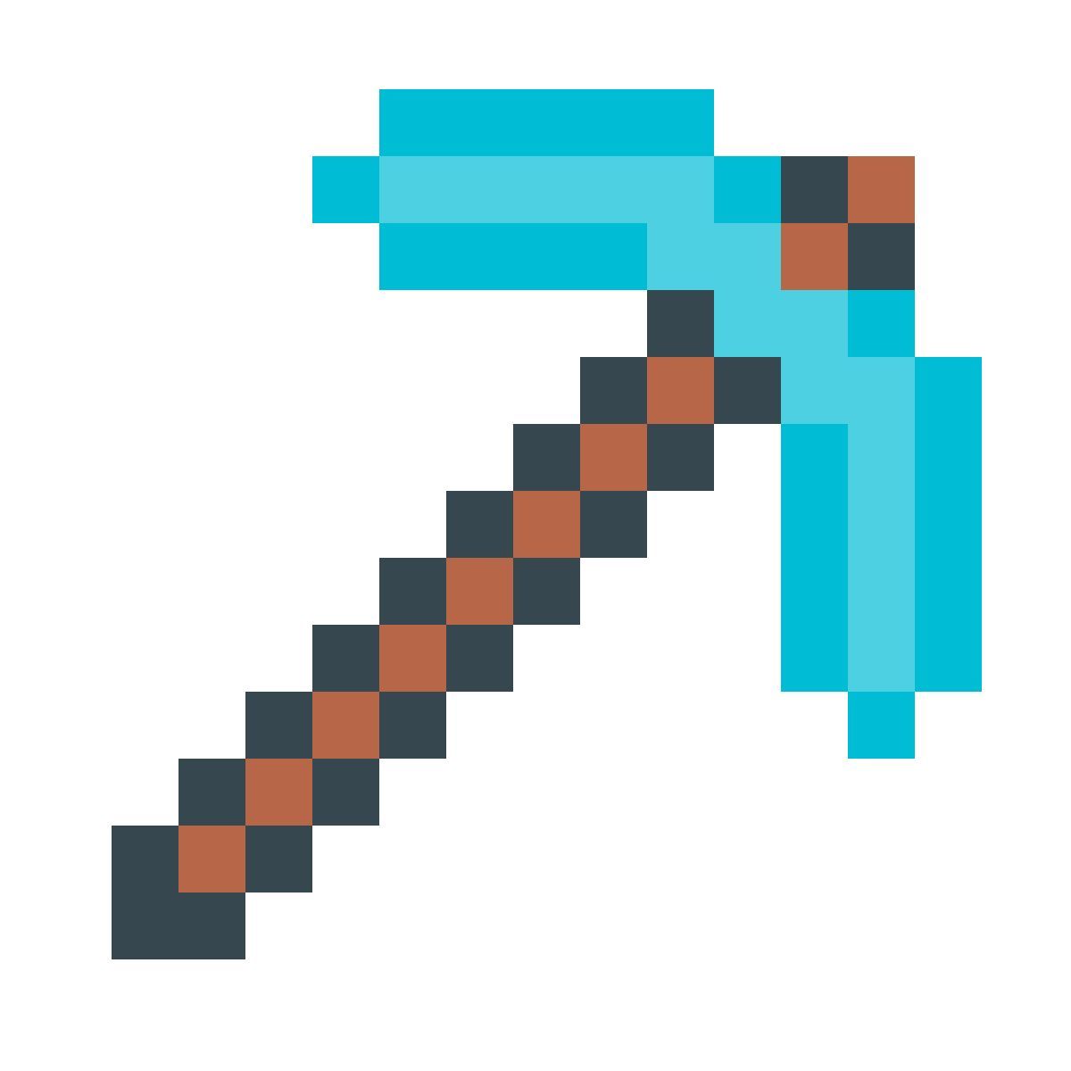 color style minecraft pickaxe icon