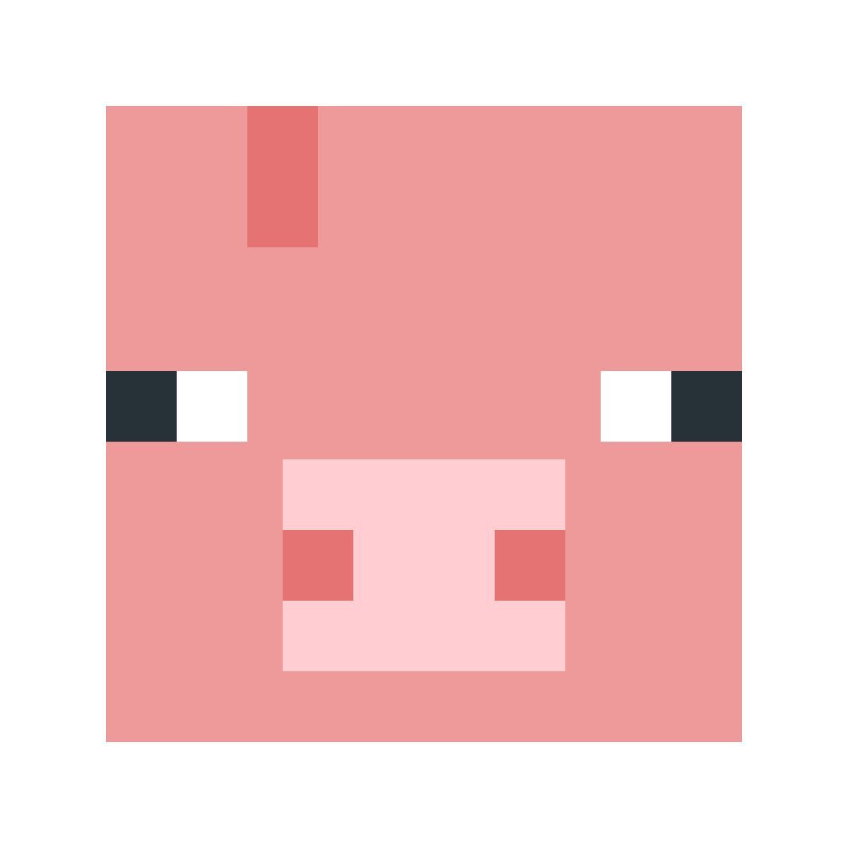 color style minecraft pig icon