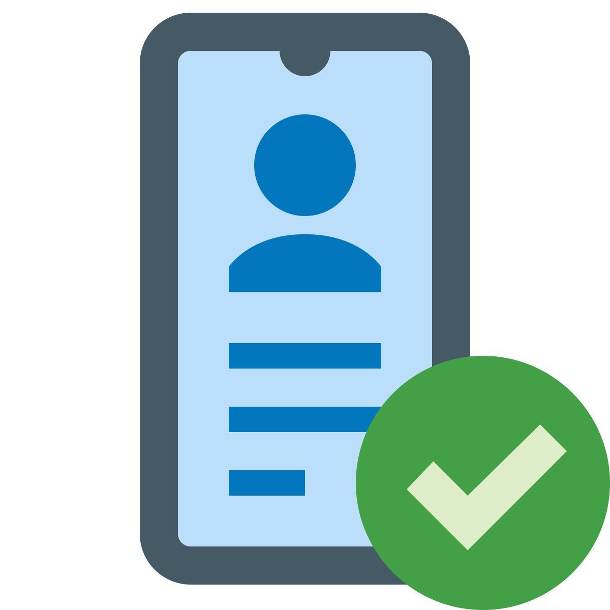 color style mobile id verification icon