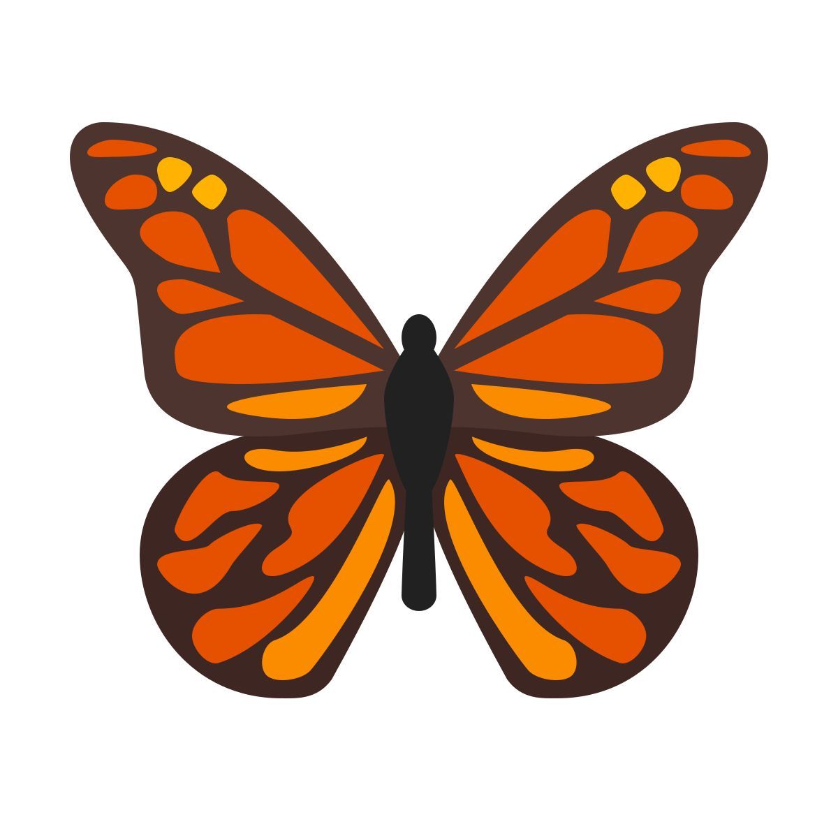 color style farfalla monarca icon