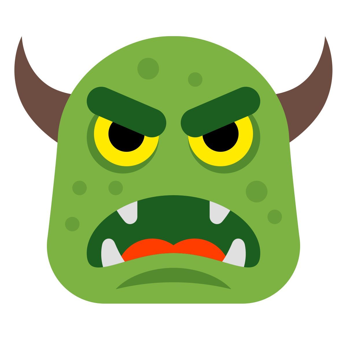 color style monster face icon