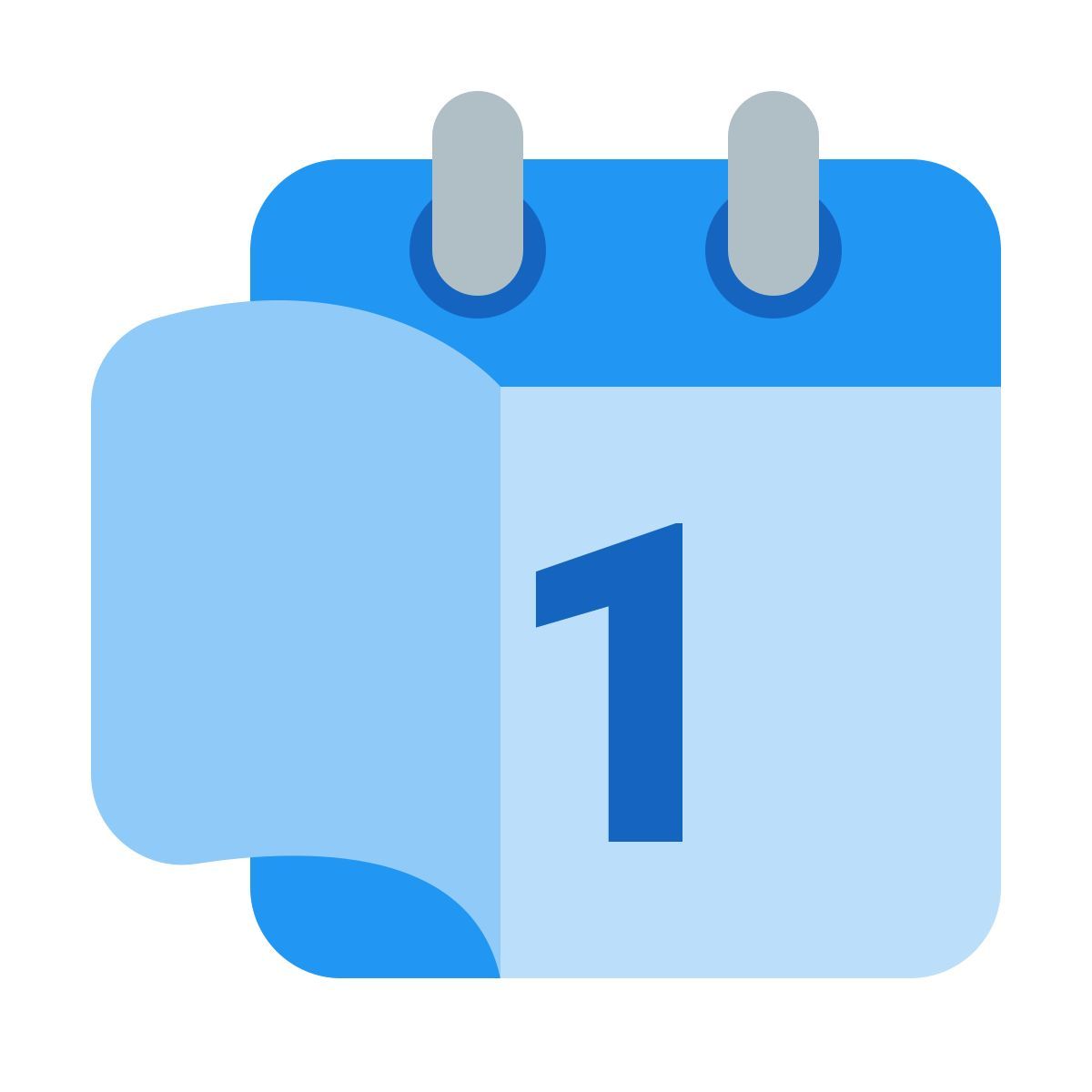 color style new year calendar icon