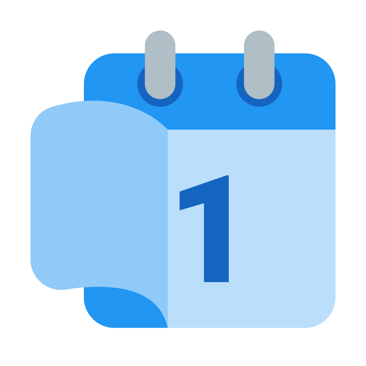 color style new year calendar icon