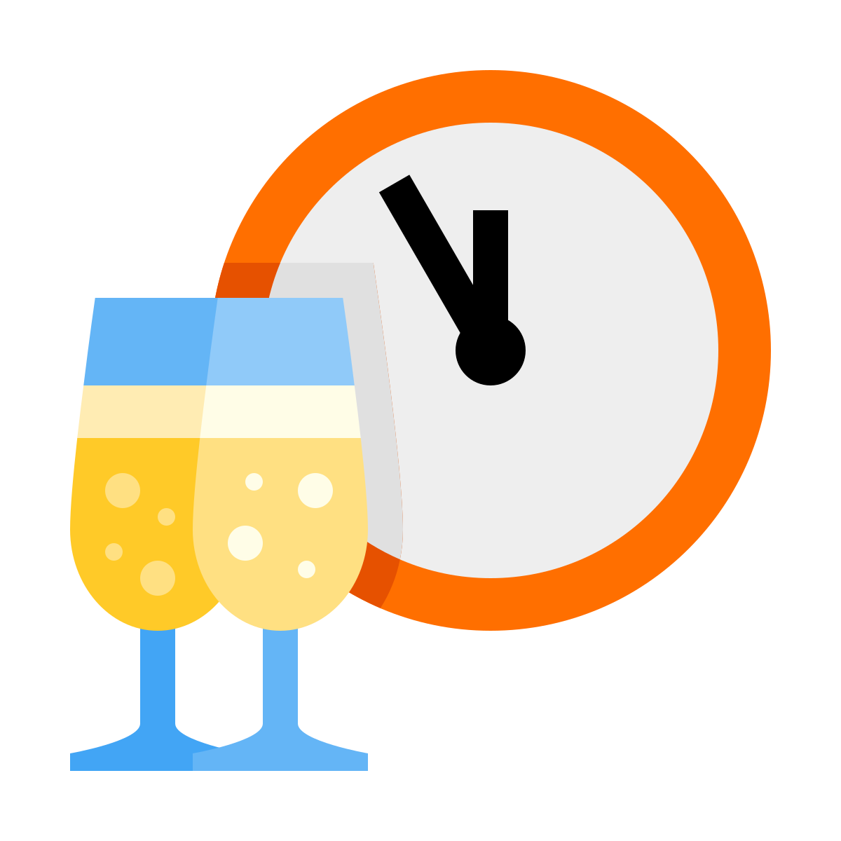 color style new years eve icon
