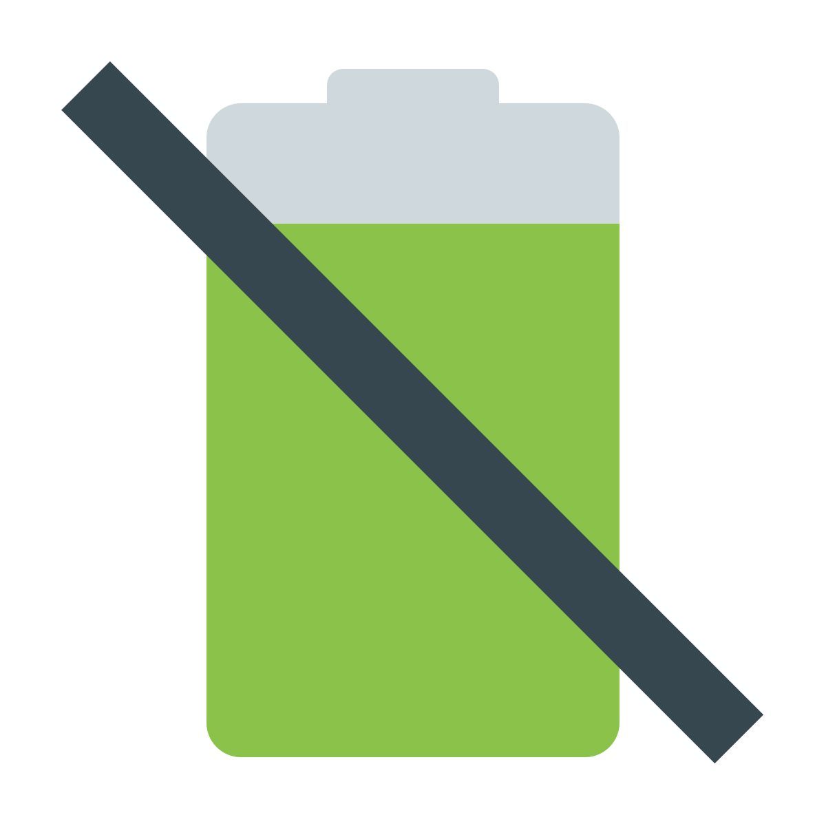 color style no battery icon