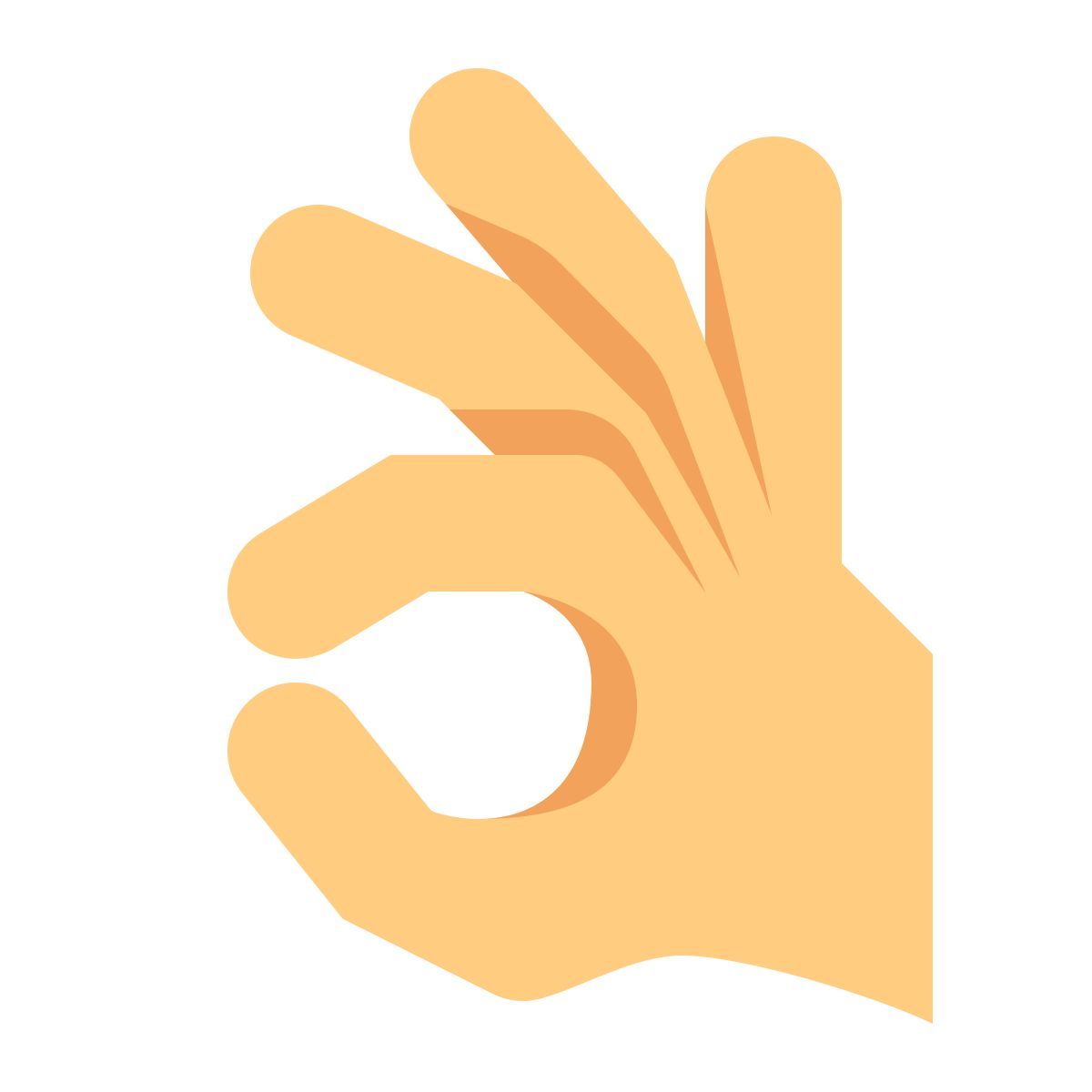 color style 좋아 손 icon