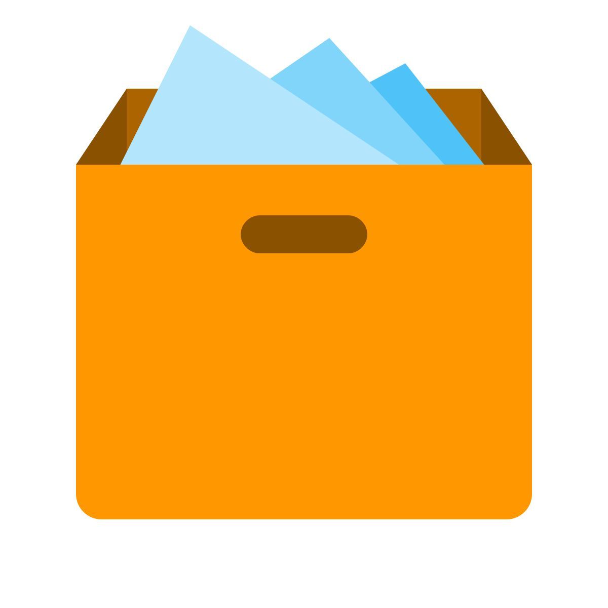 color style open box icon