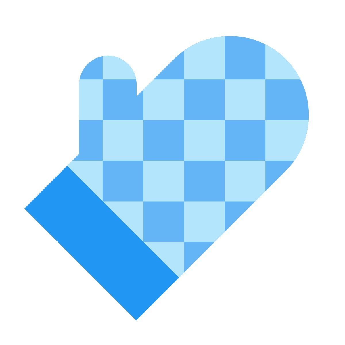 color style oven mitts icon