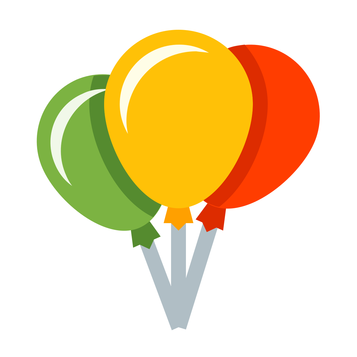 color style party baloons icon